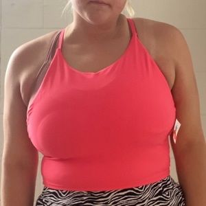 hot pink sports bra top